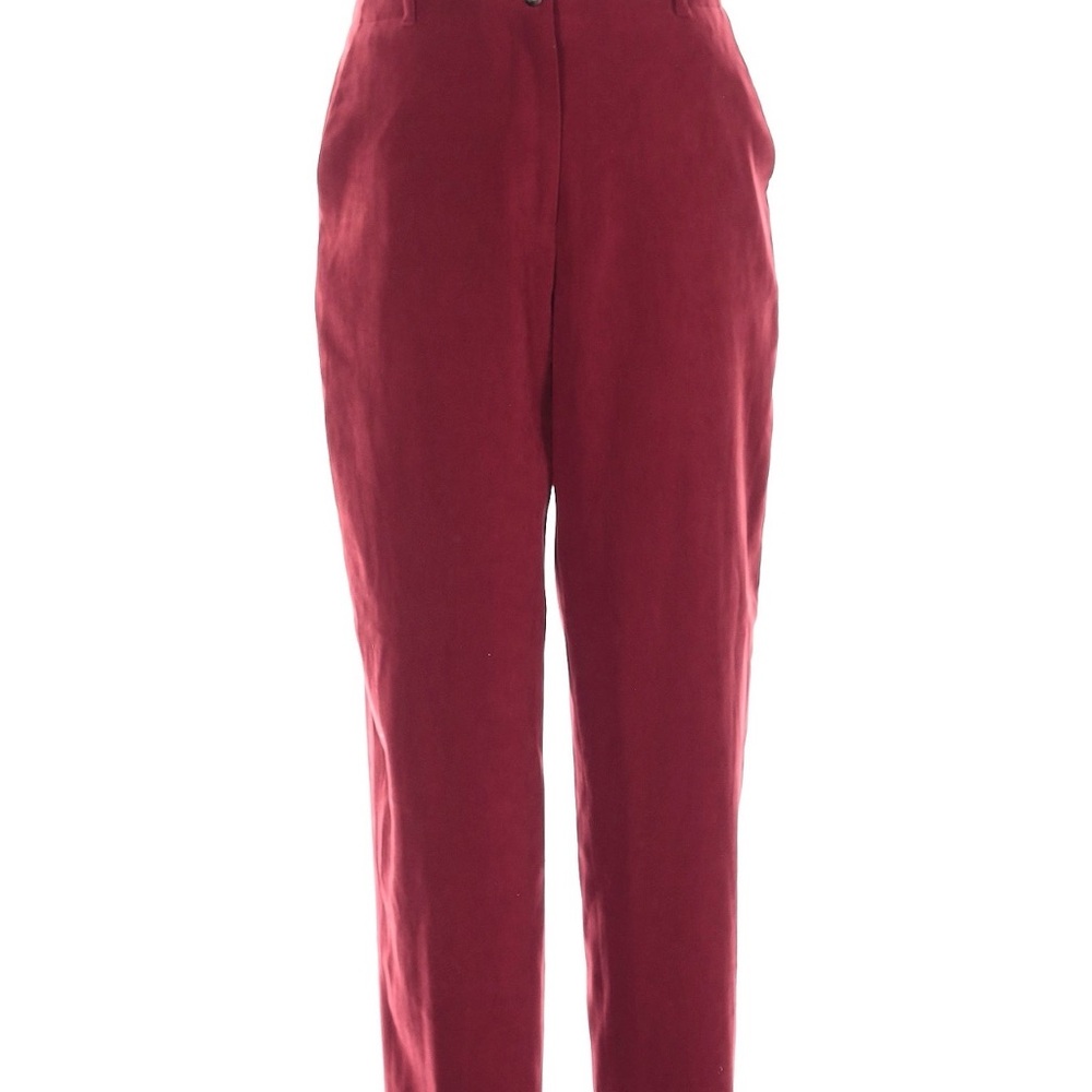 Talbots Petite Stretch Pants in Deep Red